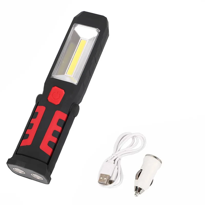 

Black Work light Supply Rechargeable Home Torch Lamp Flashlight Magnetic Car Mechanic Garage Mini COB LED Useful