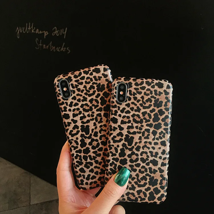 

Phone Case for iPhone 6 6Plus 6s 6sPlus 7 8 7Plus 8Plus X XS XR XSMAX Soft TPU Frosted touch small Leopard shape Siedery