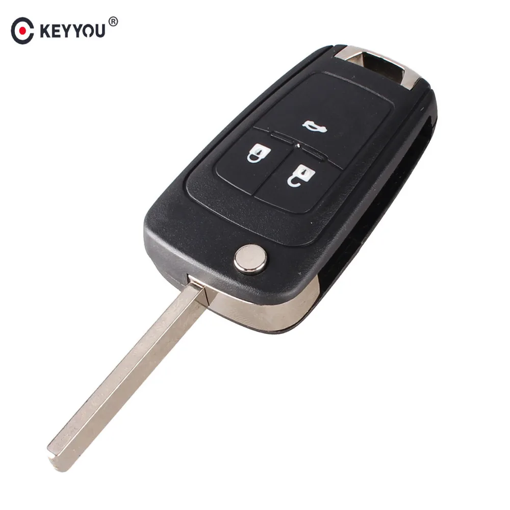 KEYYOU 3 Buttons Flip Remote Folding Car Key Fob Case For Opel Vauxhall Corsa Astra Vectra Zafira Omega HU100 Car Cover