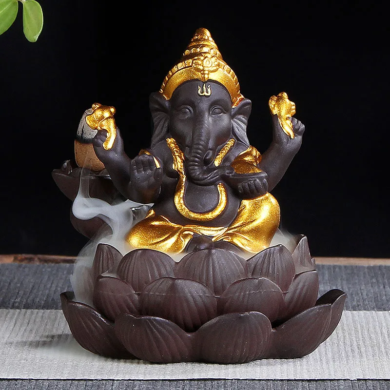 

With 10pcs Incense Cones Backflow Incense Burner Censer Ceramic Holder