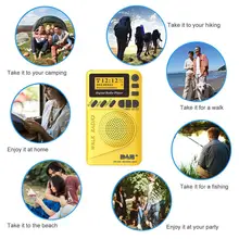 Горячая Портативный dab цифровой радио карманное FM радио MP3-плеер с ЖК-дисплеем и громкоговорителем