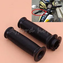 Ретро старая школа 7/" мотоцикл ЧЕРНЫЙ рукоятка управления дроссельной заслонкой на руле Грипсы Кафе Racer Bobber Универсальный Подходит для Honda Yamaha