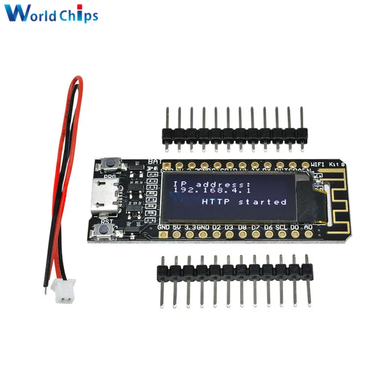 Модуль ESP8266 0 91 дюйма OLED CP2014 32 Мб флэш-памяти Wi-Fi Интернет вещей печатная плата для
