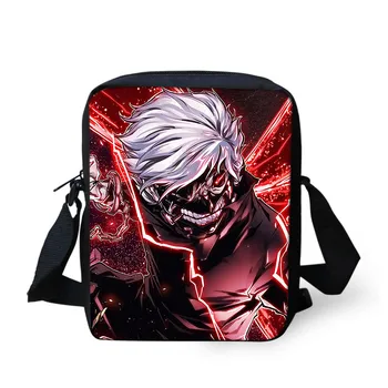

THIKIN Women Messenger Bags Anime Tokyo Ghoul Printed Crossbody Bag for Kid Kaneki Ken Light School Book Bag Ladies Shoulde Bag
