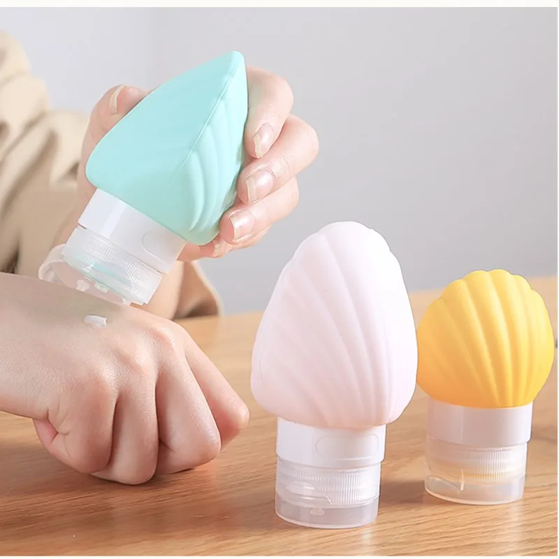 

40/90ML Bottle Silicone Cosmetic Bottled Shampoo Storage Bottles Soft Portable Conchas Vial Points Bottle for Travel