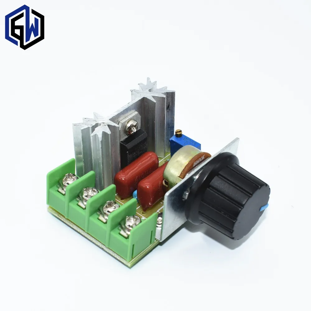 

AC 220V 2000W SCR Voltage Regulator Dimming Dimmers Motor Speed Controller Thermostat Electronic Voltage Regulator Module