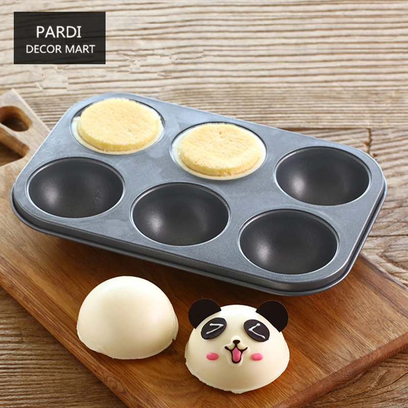 Six cakes in a mold half round shape cake mold bread mold No adhesion