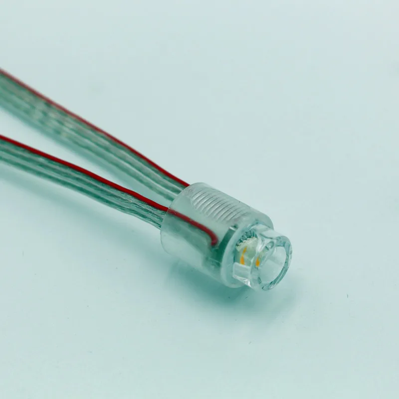 

50pcs DC5V 12mm TM1814 chip RGBW led smart pixel node,with clear wire;IP68 rated