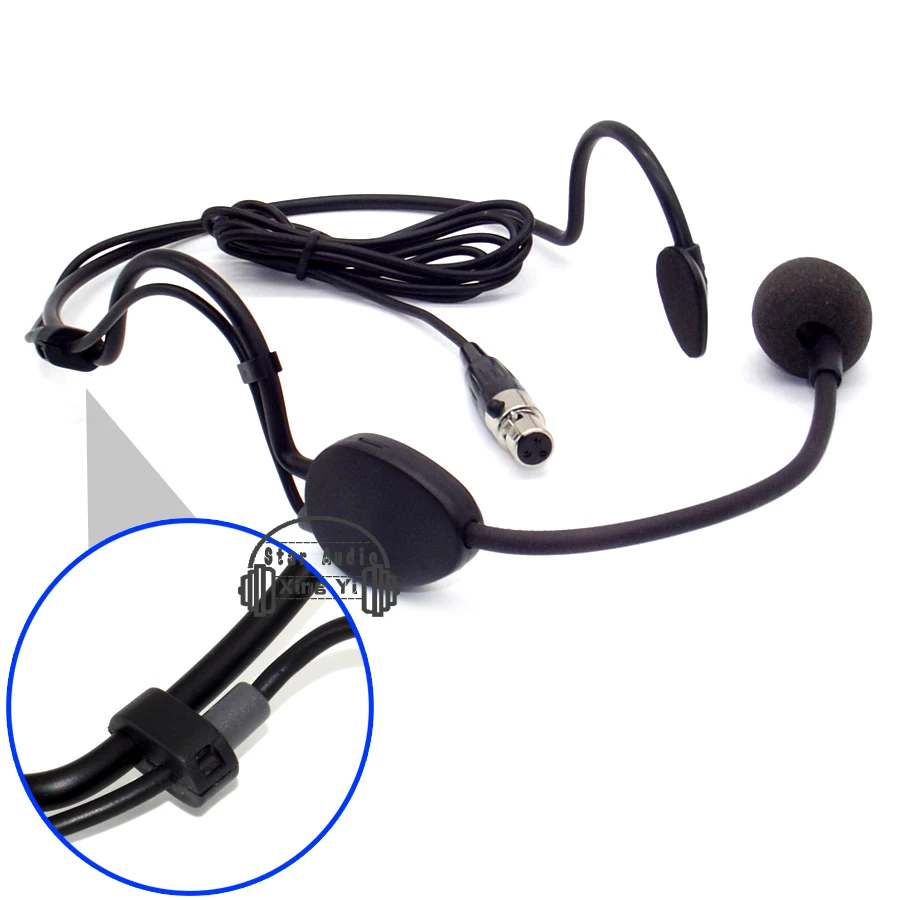 10 قطع البسيطة xlr 3 دبوس التوصيل ta3f headworn المكثف الكاريوكي ميكروفون mic ل سامسون نظام bodypack الارسال