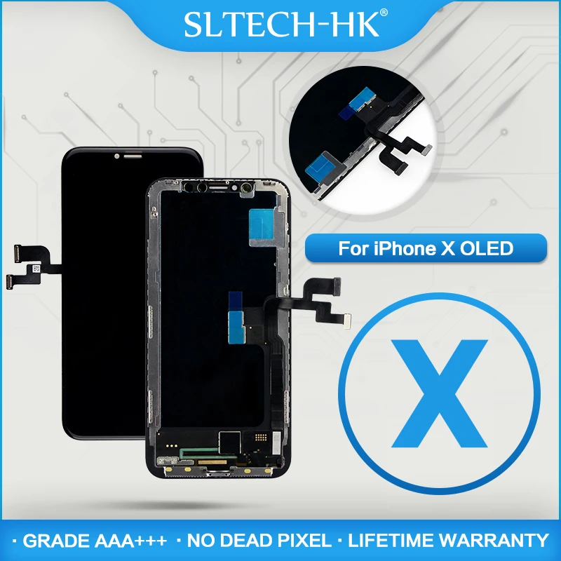 Сменный ЖК-дисплей AMOLED 2 шт. для iPhone X XR XS MAX TFT с 3D сенсорным экраном без битых