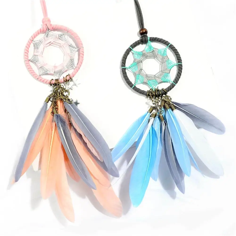 

Dream Catcher Feather Car Mirror Hanging Pendant Ethnic Style Car Accessory Interior For Home Decor Lucky Car Ornaments