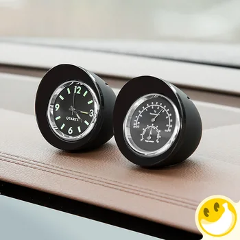

Car Automobile Digital Clock Auto Watch Automotive Thermometer Hygrometer luminous Decoration Ornament Clock In Car