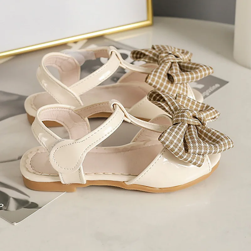 Baby Spring Summer Cartoon Bow Princess Girls Anti Slip Soft Sole Beach Casual Sandals Shoes
