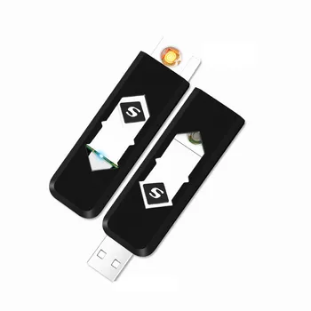 

1 PC Windproof Nice Gift Smokeless Flameless USB Windproof Charging Lighter Electronic Cigarette Lighters Smoking Accessories