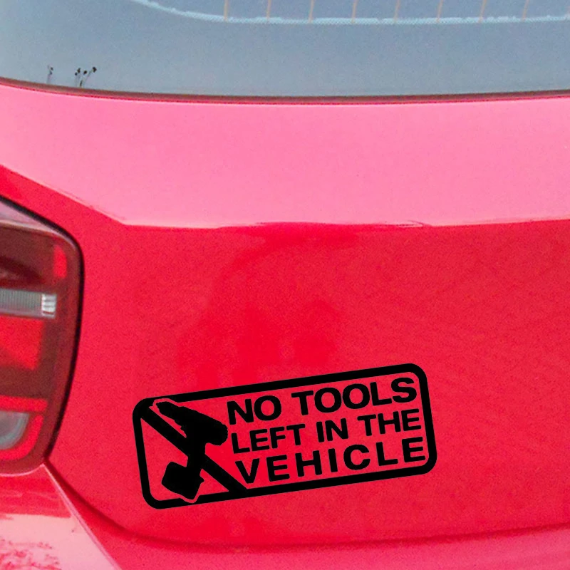 

No Toons Left In The Vehicle Personality Art Painting Car Stickers Vinyl Decor Decals Rear Window Car Sticker
