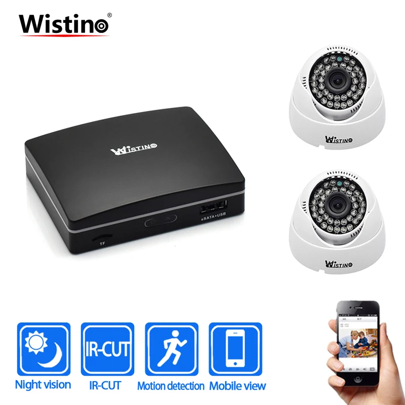 

Wistino CCTV IP Camera XMeye Surveillance Camera NVR Kits 1080P Indoor Security Camera System Video Camera Monitor Night Vision
