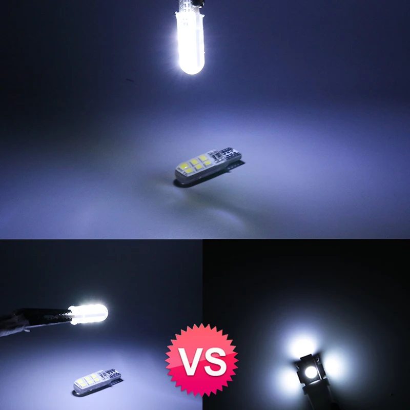 Hlxg 10 шт w5w led T10 COB свет интерьер Номерной знак купол сторона пульт дистанционного