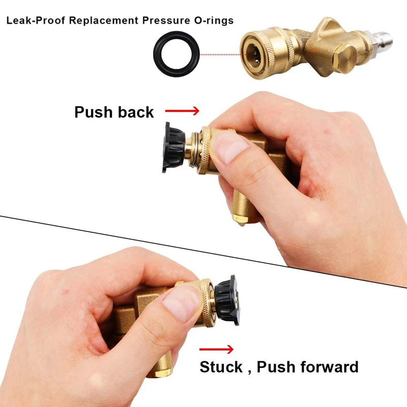 Наконечник-конус распылителя для мойки под давлением, сменные детали омывателя с несколькими градусами (Поворотная муфта + 4