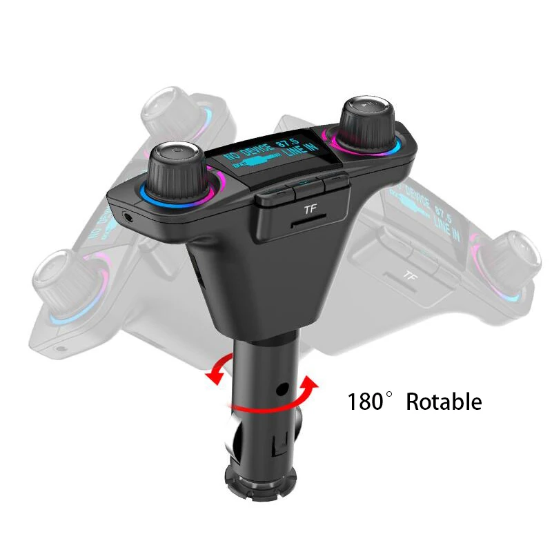 Автомобильный MP3-плеер fm-передатчик Bluetooth 4,0 mp3 плеер Громкая связь Bluetooth Автомобильный Наборы Радио Аудио Адаптер 5В 2.1A