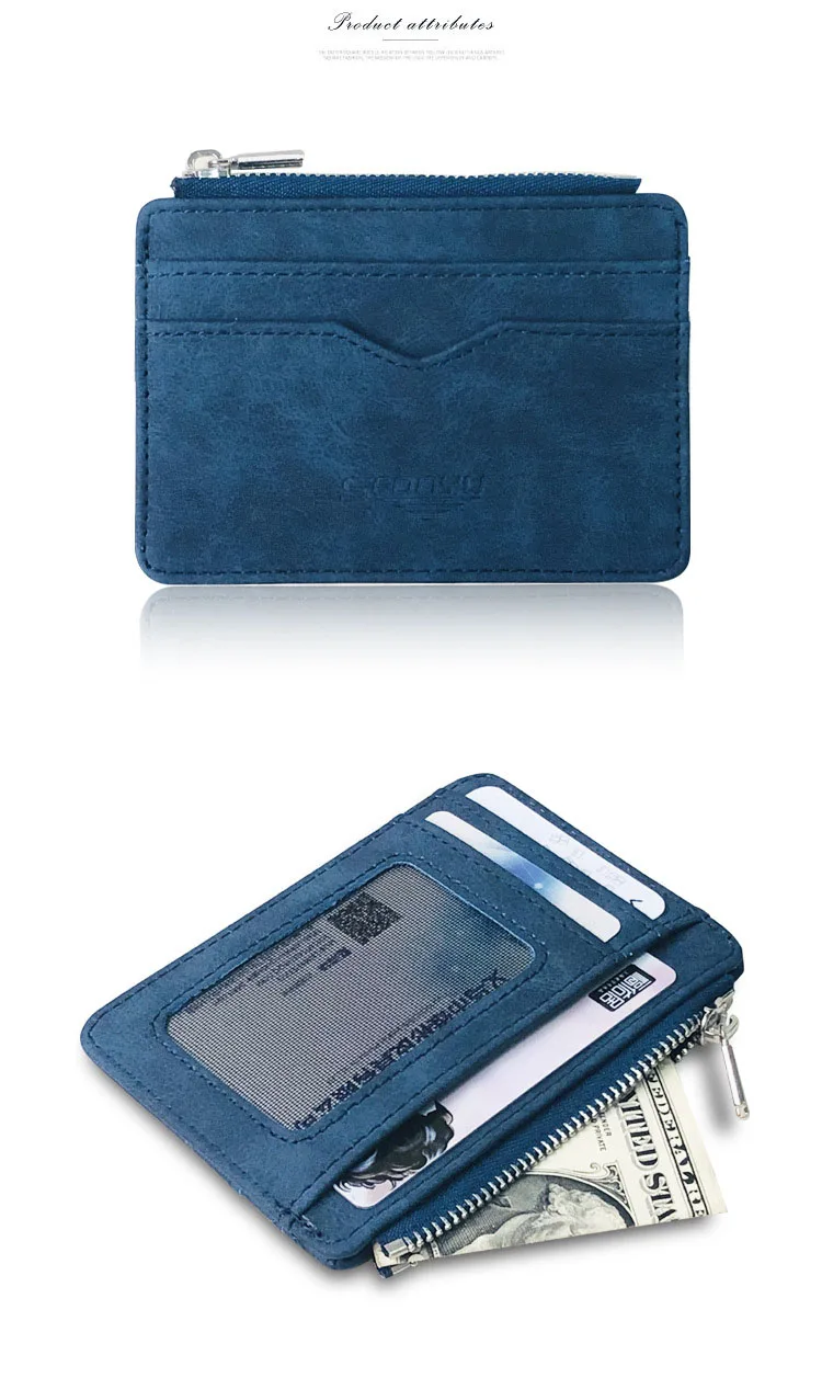 KUDIAN EBAR, простой мужской держатель для карт, кошелек, кожаный, передний карман, для кредитных карт, Id, чехол, кошелек для путешествий, porte carte BIH113, PM49