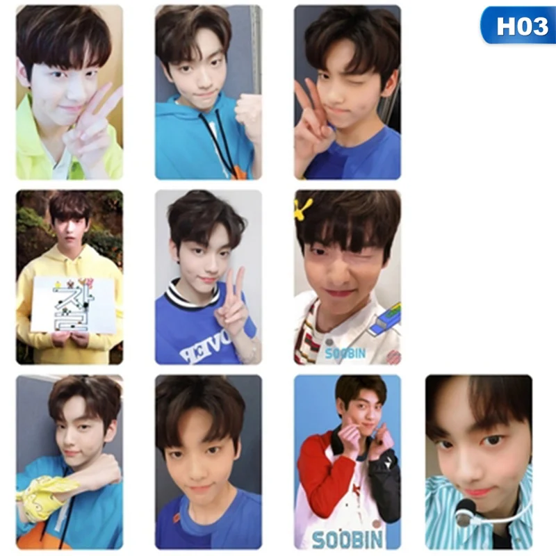 

Kpop TXT Members Crystal Card Sticker Soobin Beomgyu Selfie Photo Stikcy Card Tomorrow X Together Photocard Sticker 10Pcs/Set