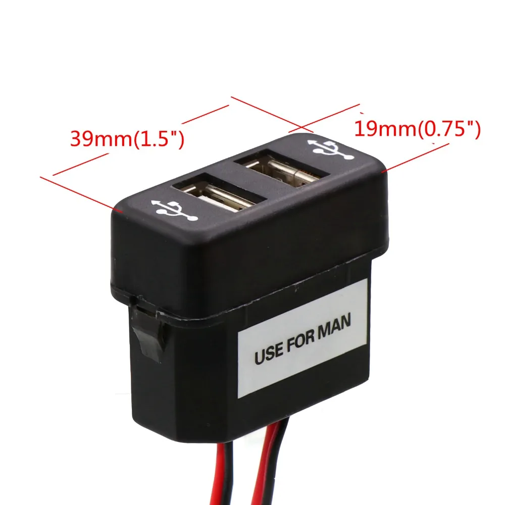 Автомобильное зарядное устройство с двумя USB портами 5 В 2 1 а/2 А|Кабели адаптеры и