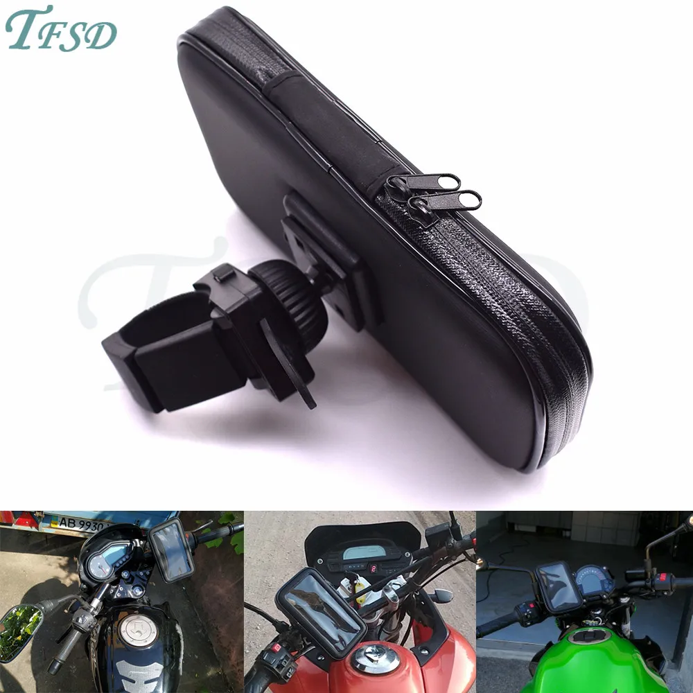 

Universal bicycle motorcycle mobile phone bracket waterproof bag navigation bracket waterproof cover For Kawasaki Z750 Z800 Z300