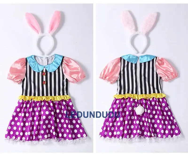 Bunny Girl Cosplay Costumes For Children Cute Rabbit Girl Dress Kids Halloween Party Fancy Suit  (4)