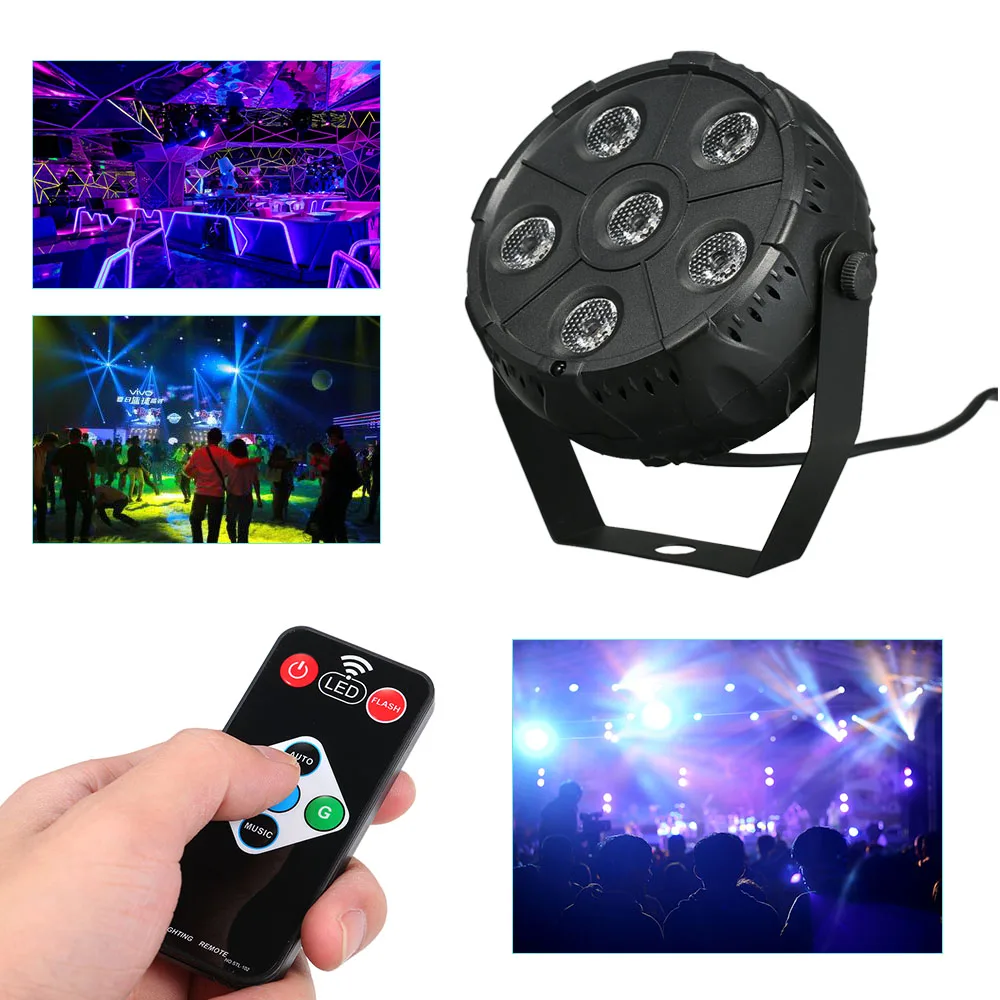

LED Stage Lamp DJ KTV Disco Laser Light Mini RGBW Par Light Wireless Remote Control Stage Lighting Lamp DJ DMX512 Effect Light