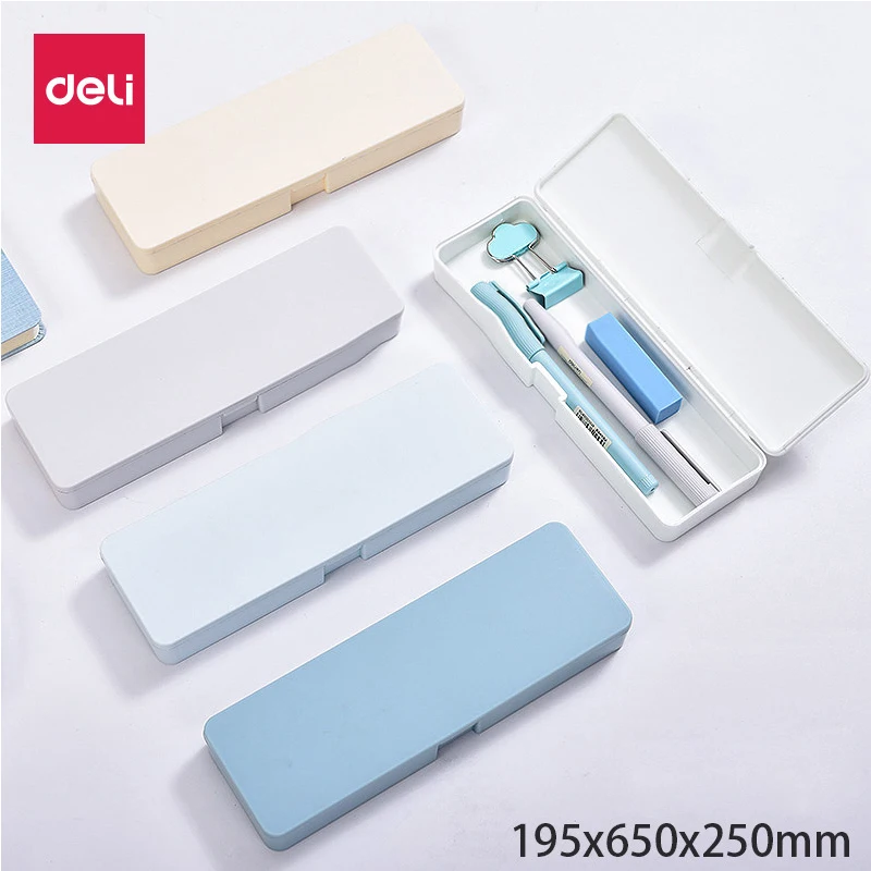 

Deli 8328 Stationery Box Primary School Children Multifunctional Pencil Case Small Creativity Refreshing PP Pencil Case