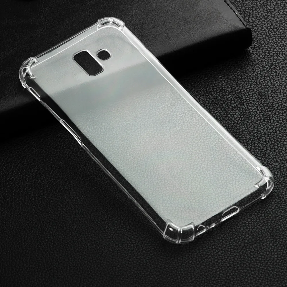 

High quality transparent reinforced Anti-falling Soft Silicone phone case For Samsung Galaxy J6 Plus 2018 coque funda etui cover
