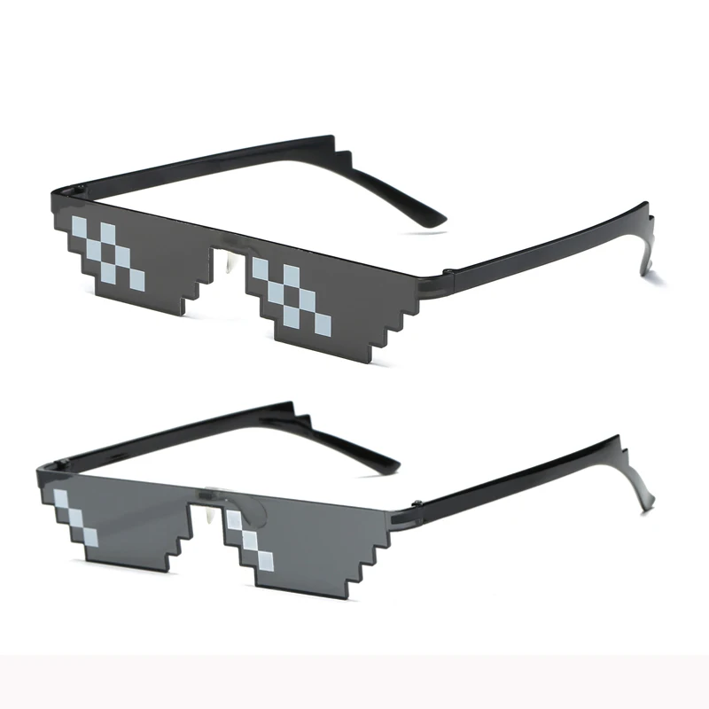 Thug life дело с ним солнцезащитные очки для мужчин очки для женщин Лидер продаж солнцезащитные очки олигональные 8 бит стиль пиксель С носоупором