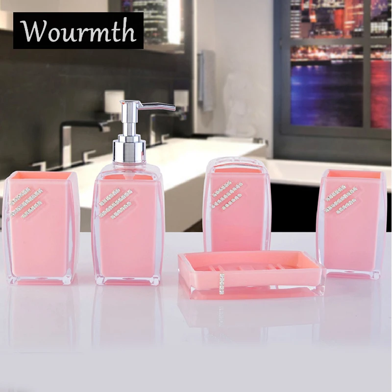 

Wourmth Fashion Chocolate 5piece ceramic bathroom set toiletries toothbrush holder bathroom accessories bathroom amenities