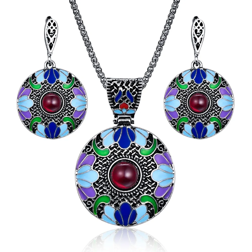 Buy Bohemian Enamel Jewelry Sets For Women Antique