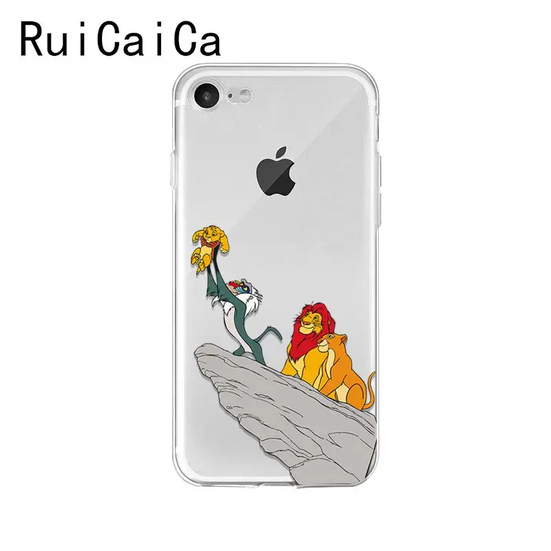 Ruicaica Король Лев Simba мультфильм Мода Новинка чехол для телефона Fundas для iPhone 8 7 6 6S Plus X XS MAX 5 5S SE XR 10 Чехол