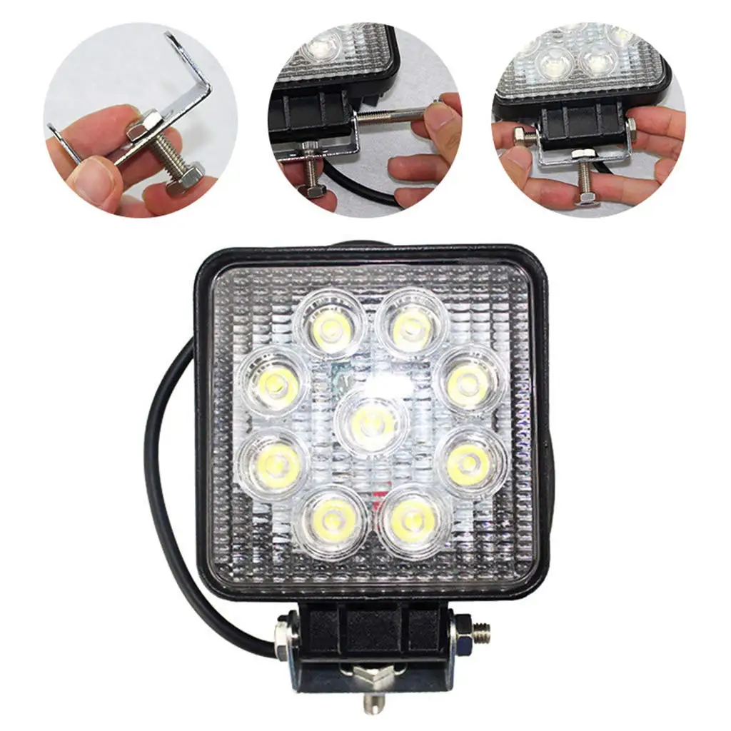 20pcs 27W LED Work Light 12V 24V Car Driving Lamp for Off road motorcycle truck ramp ATV SUV UAZ auto headlights Clearance sale!