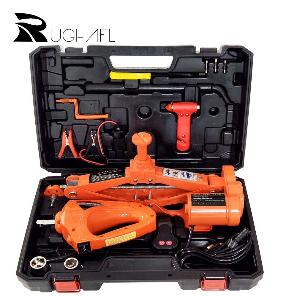 auto repair tool box electric scissor jack with impact wrench for 3