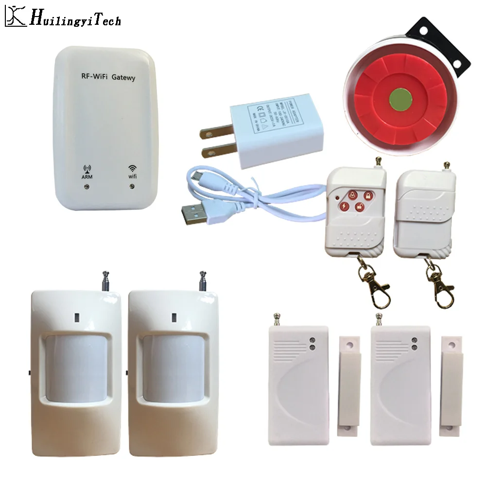 新しい無線 Lan ホーム盗難警報システム英語ロシア語中国語シンプルなデザインの無線 Lan ネットワークシステムアンドロイド Ios アプリプッシュアラーム Alarm System Kits Aliexpress