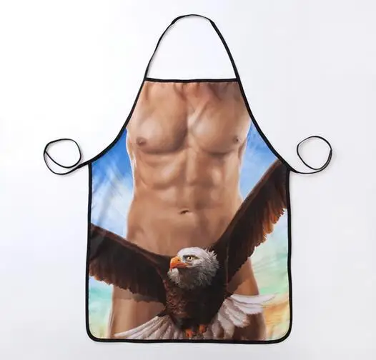 

FREE SHIPPING funny aprons men,Naked mens with Eagle design party cooking aprons