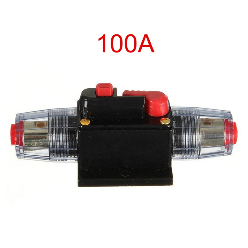 

20-100A 12V Car Truck Audio Amplifier Circuit Breaker Fuse Holder AGU Stereo Amplifier Refit Adapter XR657