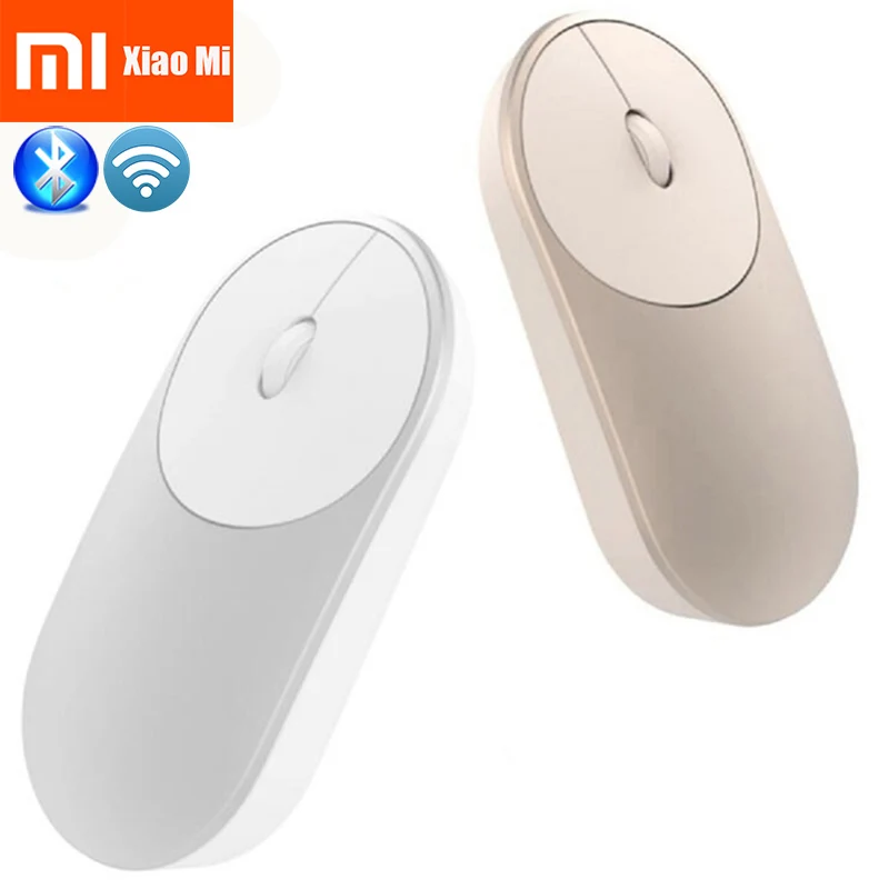 Goedkoop Originele Xiao mi muis XMSB01MW DRAAGBARE Draadloze In Voorraad Mi optische bluetooth 4.0 Rf 2.4 GHZ dual mode Sluit Mi kantoor Muis