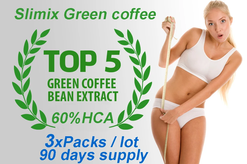 

3 x Packs/lot, 90 days supply, slimix green coffee extractsl, organic green coffee bean with 60% Chlorogenic Acids