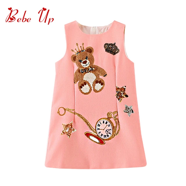 Aliexpress Com Buy Kids Dresses For Girls Bear Star Animal Print