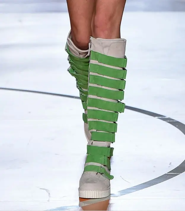 European-Fashion-belt-buckle-strappy-mixed-colors-flat-knee-high-women-boots-autumn-winter-thigh-high (4)