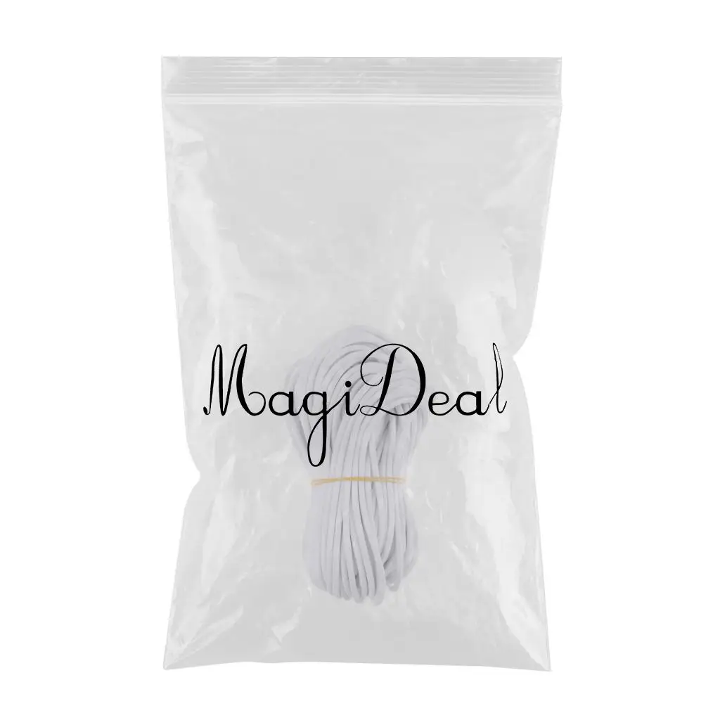 5mm White Heavy Duty Elastic Flexible Round Rubber Bungee Rope Shock Cord Stretch String Tie Down , Repair, Replacement, Outdoor