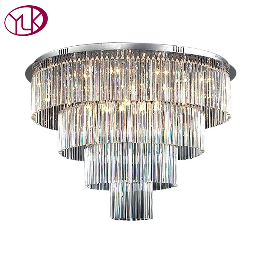 

Youlaike Round Crystal Chandelier Light For Living Room Luxury Modern LED Crystal Foter Light Dia80*H60cm Indoor Lighting