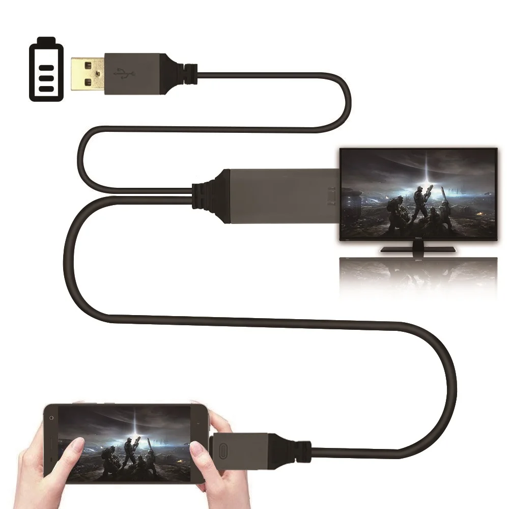 USB C к HDMI кабель конвертер UHD Видео Графика Удлиненный для Macbook Pro 13 15 сенсорная