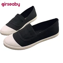 Girseaby/Высококачественная женская джинсовая обувь; модные повседневные лоферы на плоской подошве; Тканевая обувь на мягкой подошве для студентов; дышащая обувь; F244
