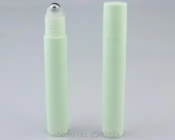 

15ML Pale Green Plastic Roll on Bottle with Glass Bead Metal Steel Bead, Cosmetics Packaging Eye Cream Roller Bottle, 50 Pieces