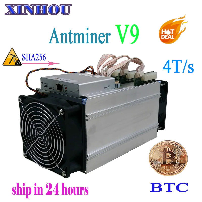 Antminer V9 4T 4TH/S Биткоин Майнер Asic Майнер BTC BCH Майнер без БП экономичный чем S9 T9 Whatsminer M3 M10 Ebit E9